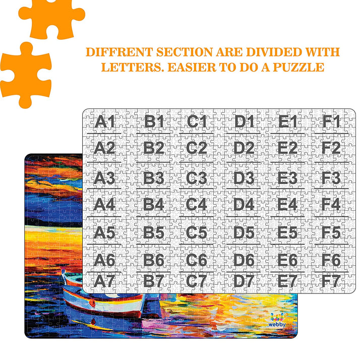 Webby Sunset Landscape Painting Wooden Jigsaw Puzzle, 500 pieces