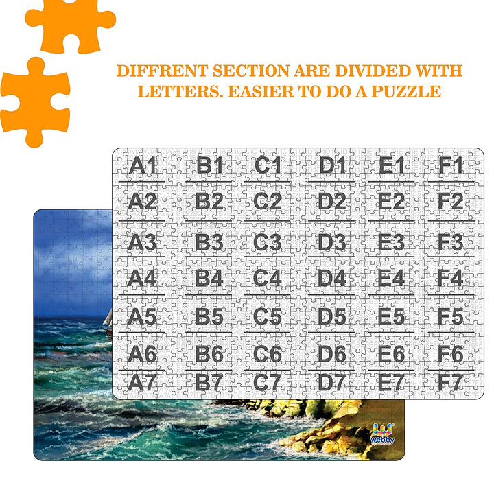 Webby The Lighthouse Landscape Wooden Jigsaw Puzzle, 500 pieces