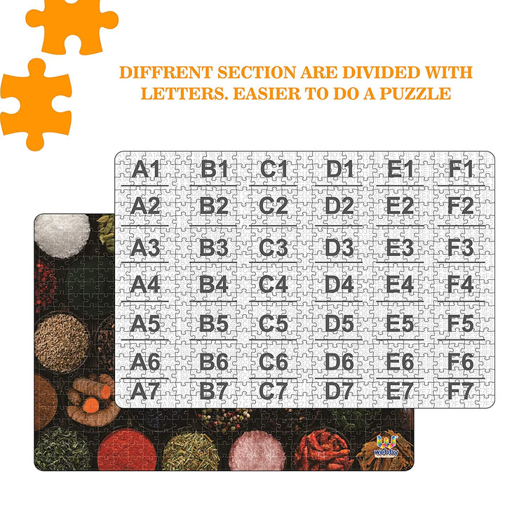 Webby Abstract Spices Wooden Jigsaw Puzzle, 500 pieces