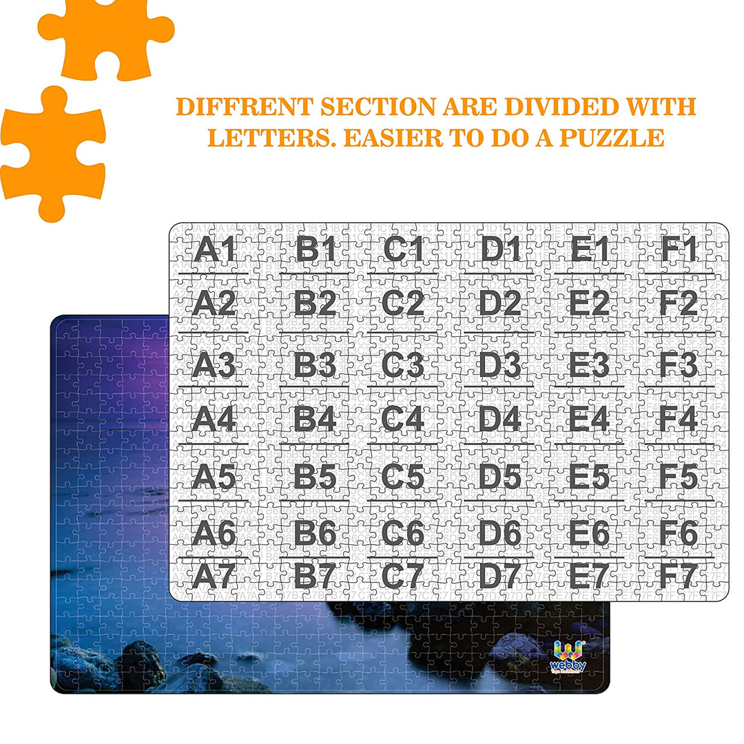 Webby Sunset Over a Rocky Coast Wooden Jigsaw Puzzle, 500 pieces
