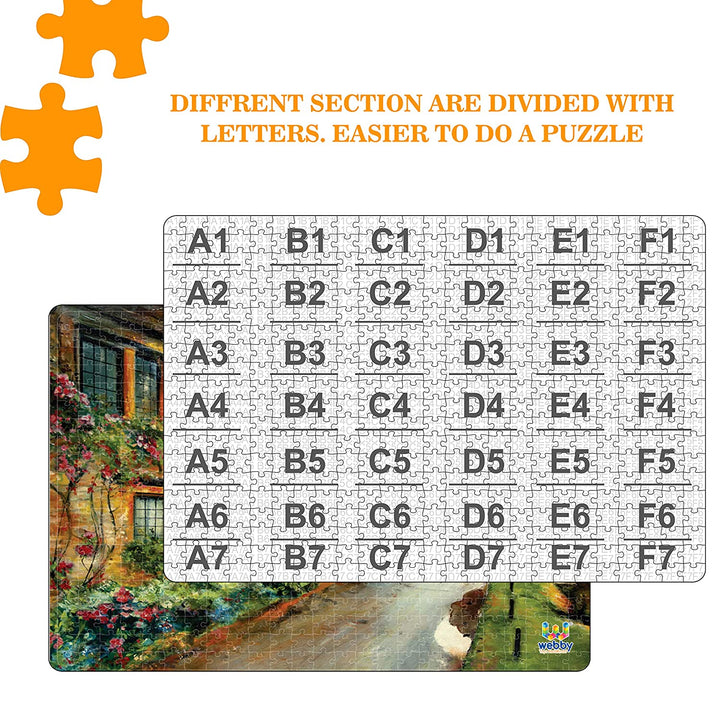 Webby European Street Painting Wooden Jigsaw Puzzle, 500 pieces