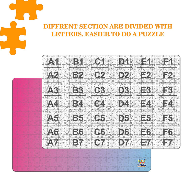 Webby Gradient Pink-Blue Wooden Jigsaw Puzzle, 500 pieces