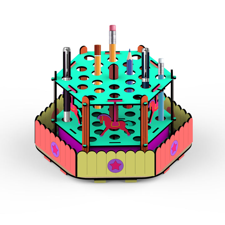 Webby DIY Art and Craft Merry Go Round Pen Stand