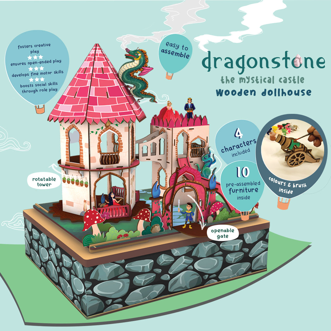 Webby Dragonstone Wooden Castle Doll House