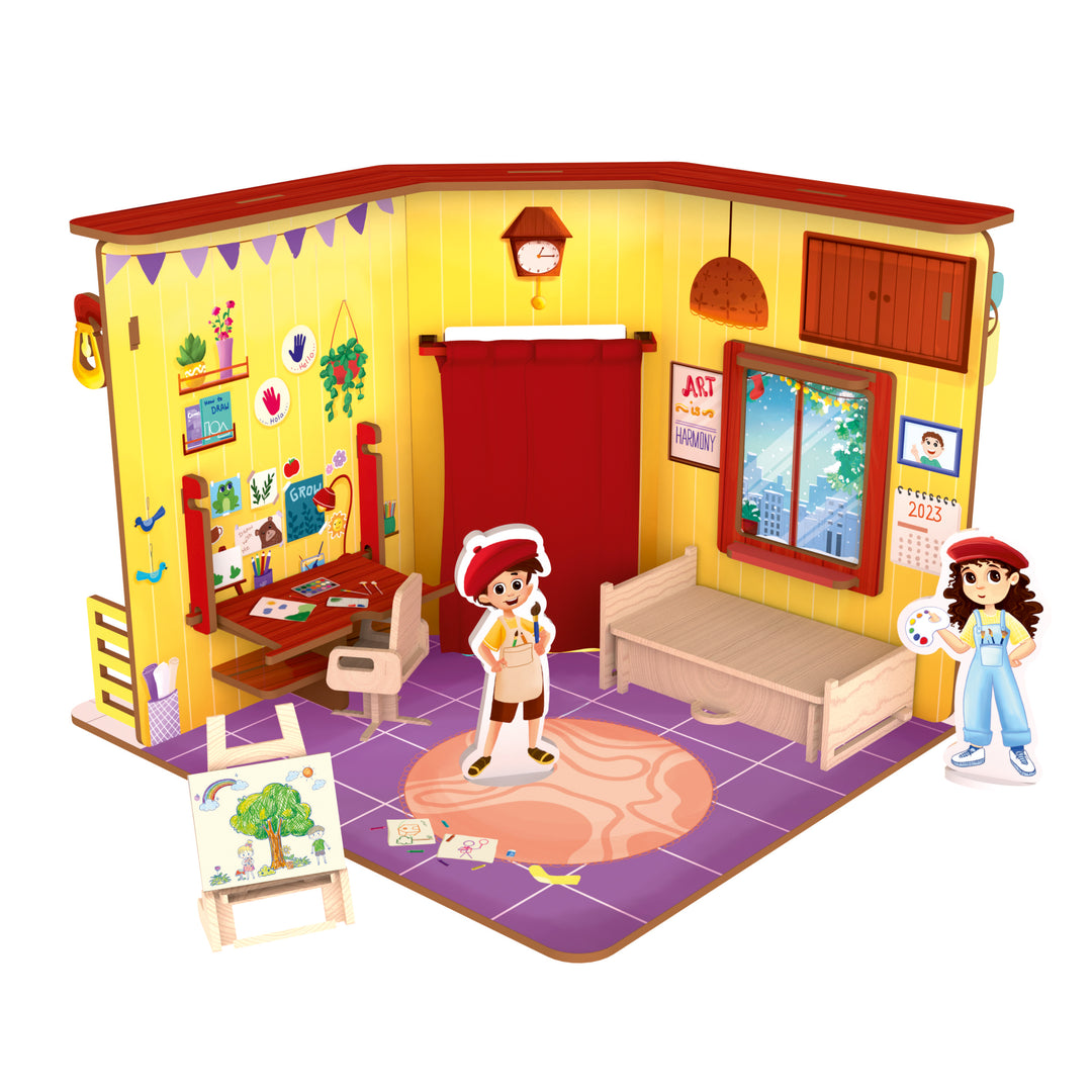 Webby DIY Wooden Artists Dollhouse Set