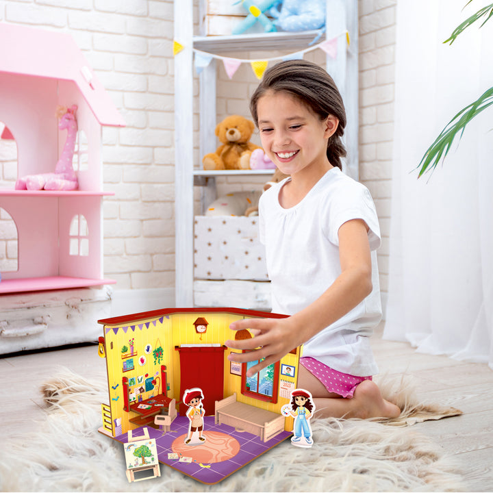 Webby DIY Wooden Artists Dollhouse Set