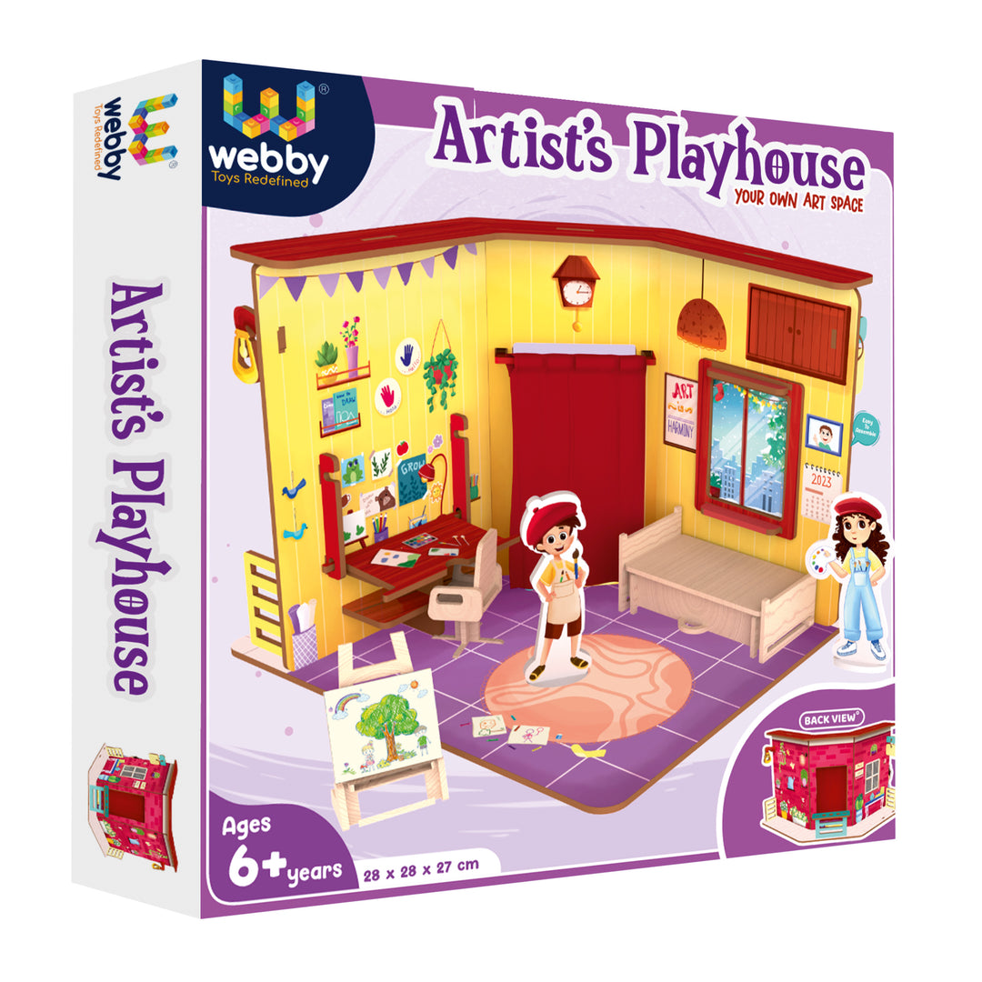 Webby DIY Wooden Artists Dollhouse Set