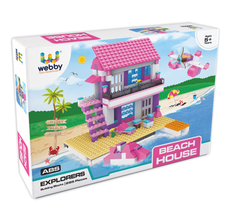 Webby Beach House ABS Building Blocks Kit (295 Pcs)