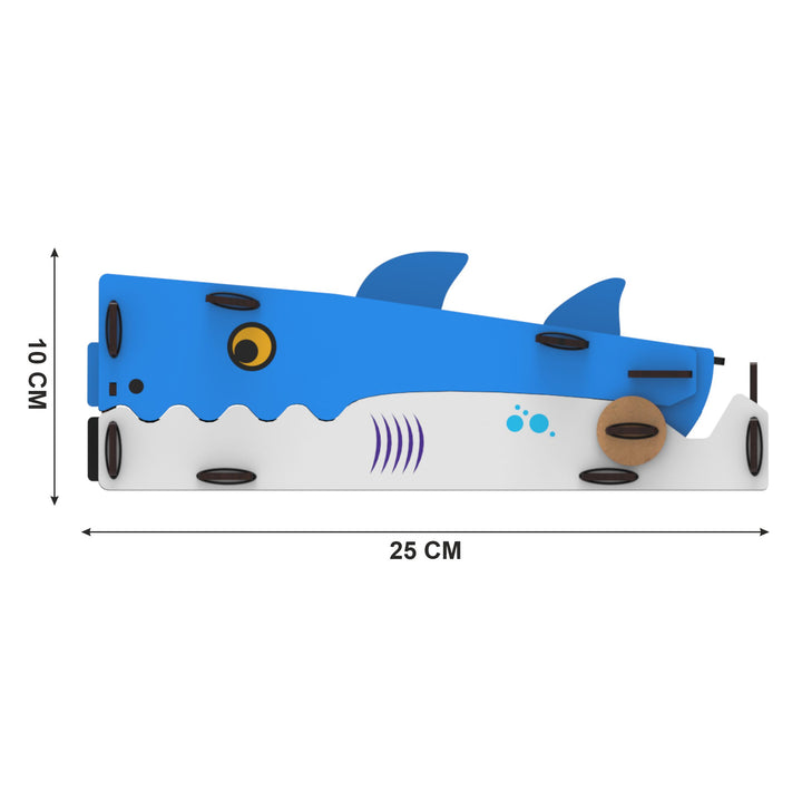 Webby DIY Animal Themed Shark Wooden Pencil Box